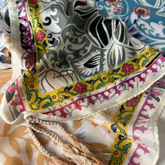 Johnny Was silk scarf Scarves Wraps
